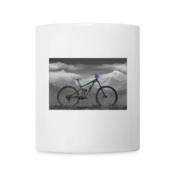 vélo de montagne - Mug blanc - blanc - Devant