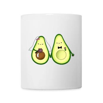 Cadeau de mariage de jeunes mariés à l'avocat pour les végétaliens - Mug blanc - blanc - Devant