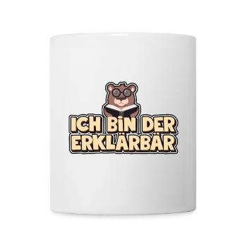 Ich bin der Erklärbär - Tasse - Weiß - Vorne