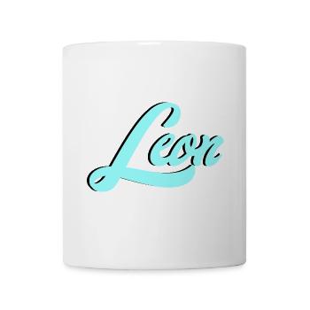 Leon Name Leuchtendes Leo Motiv für Tierliebhaber - Tasse - Weiß - Vorne