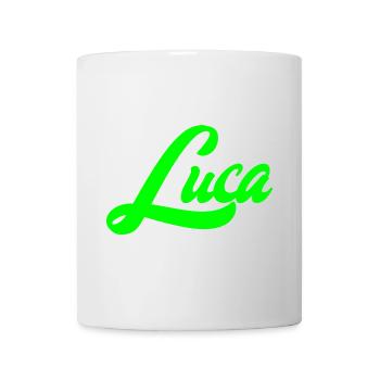 Luca Bright Neon Lettering Lettering - Mug blanc - blanc - Devant