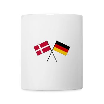 Danemark Allemagne drapeau croisé drapeau - Mug blanc - blanc - Devant