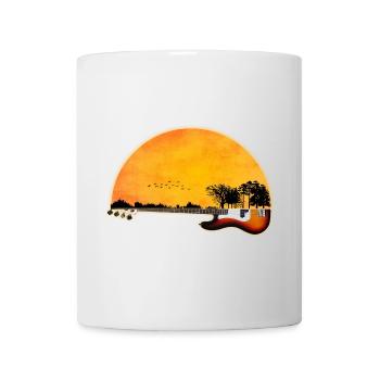 Gitarre Natur - Tasse - Weiß - Vorne
