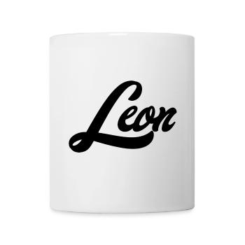 Leon Name Futuristic Galaxy Dream Mood - Mug - white - Front