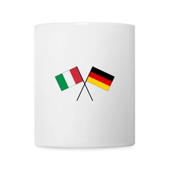 Italie Allemagne drapeau de drapeau croisé - Mug blanc - blanc - Devant