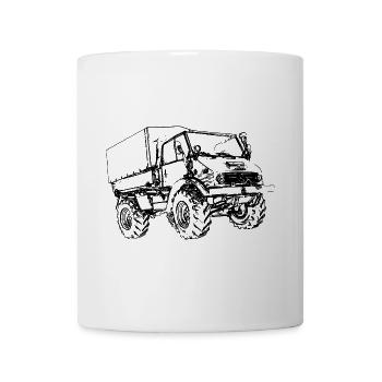 Unimog u 406 LOF camion machine de travail - Mug blanc - blanc - Devant