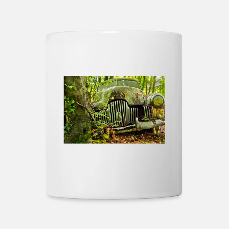 Forest Decay: Rusty Car Remnant - Mug - white