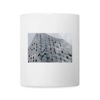 Elbphilharmonie with window cleaners - Mug - white - Front