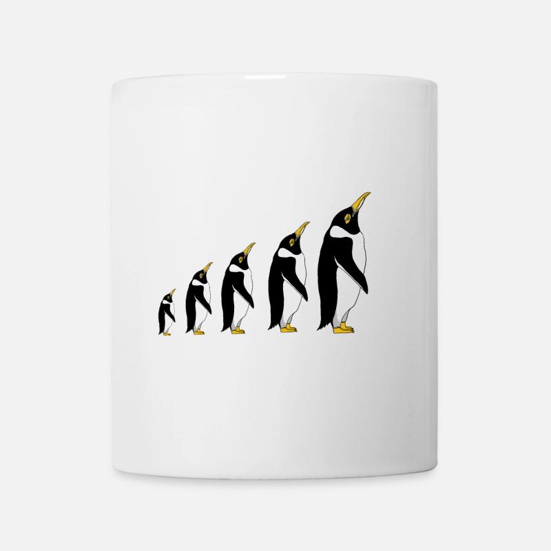 Aufsteigende Pinguin-Silhouetten - Tasse - Weiß