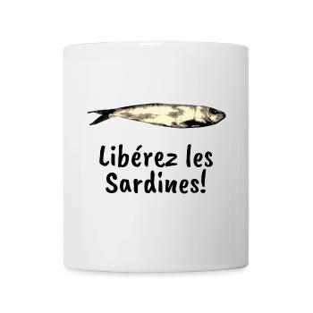 Liberez les sardines - Mug blanc - blanc - Devant