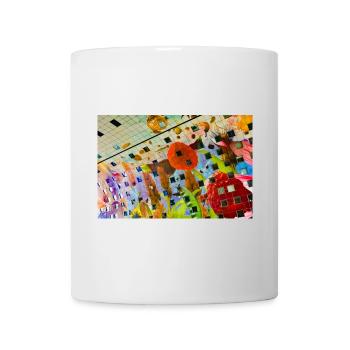 Fröhliches farbiges Blumendekor-Design - Tasse - Weiß - Vorne