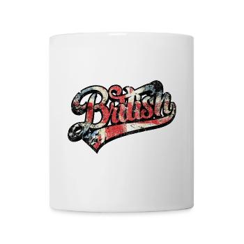 British Pride Distressed Script Tee - Mug - white - Front