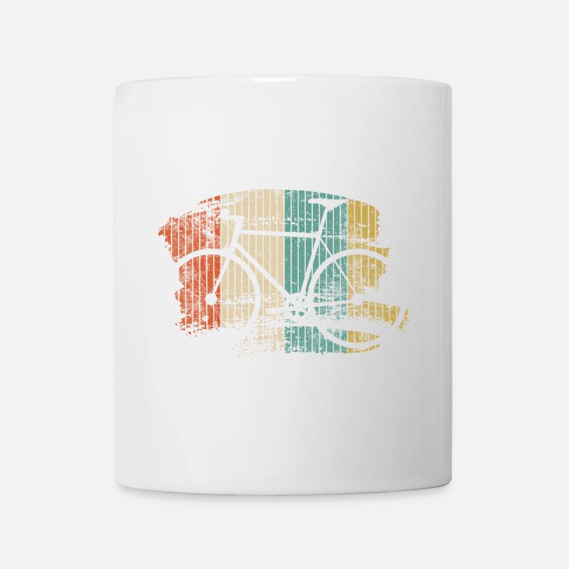 Rainbow Bicycle Silhouette Grunge - Mug - white