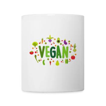 Veganer | Vegetarier| Gesund Nachhaltig Lifestyle - Tasse - Weiß - Vorne