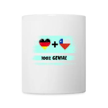 Deutschland und Chile 100% Genial / Geschenk - Tasse - Weiß - Vorne