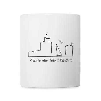 La Rochelle design blanc - by Nicolas Poitevin - Mug blanc - blanc - Devant
