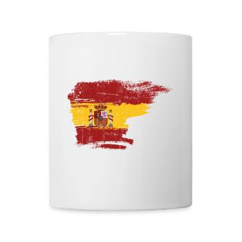 Pinselstrichwappen der spanischen Flagge - Tasse - Weiß - Vorne