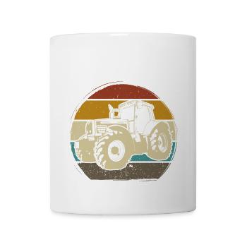 Tractor Tractor Agricultural Machine retro vintage - Mug - white - Front