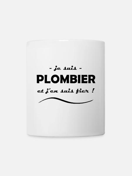 je suis plombier - Mug blanc - blanc