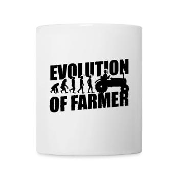 Evolution des Landwirtes Farmer Traktor - Tasse - Weiß - Vorne