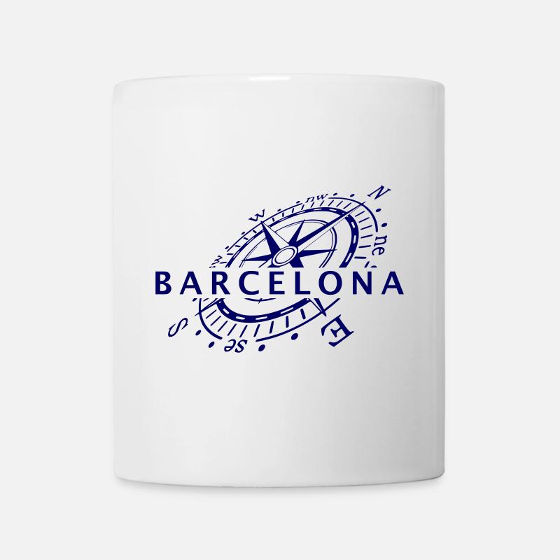 Rose des vents, Barcelone - Mug blanc - blanc