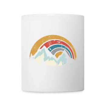 Retro Mountain Sunset Arc - Mug - white - Front