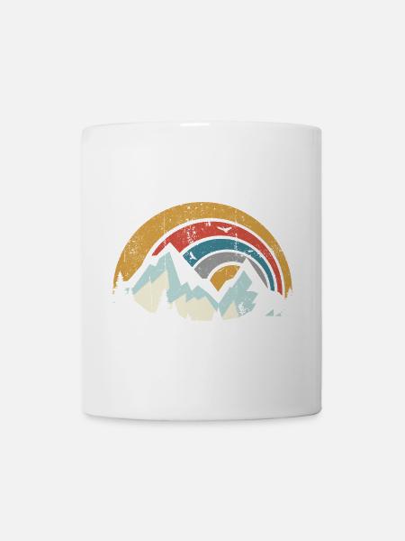 Retro Mountain Sunset Arc - Tasse - Weiß
