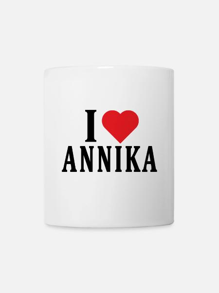 T-Shirt Ich liebe Annika T-Shirt Geschenkidee - Tasse - Weiß