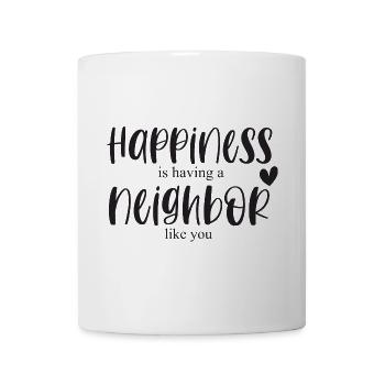 Voisinage Quartier Bonheur Merci Cadeau - Mug blanc - blanc - Devant