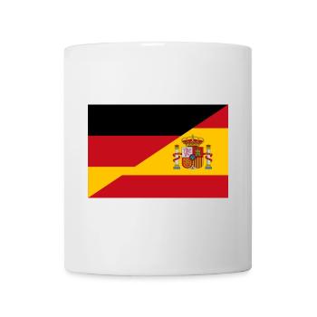 Deutschland Spanien Flagge Fußball Espana - Tasse - Weiß - Vorne