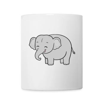 Elefant Elefanten - Tasse - Weiß - Vorne
