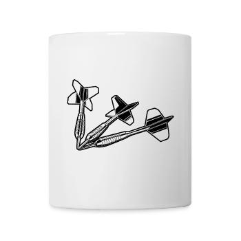 Dartpfeile - Tasse - Weiß - Vorne