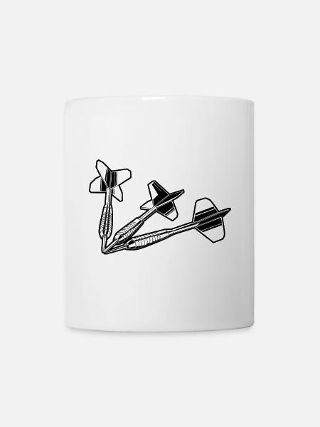 Dartpfeile - Tasse - Weiß