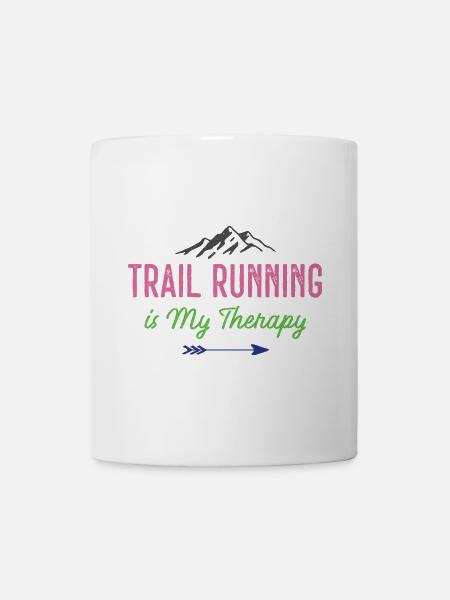 Trailrunning ist meine Therapie - Tasse - Weiß
