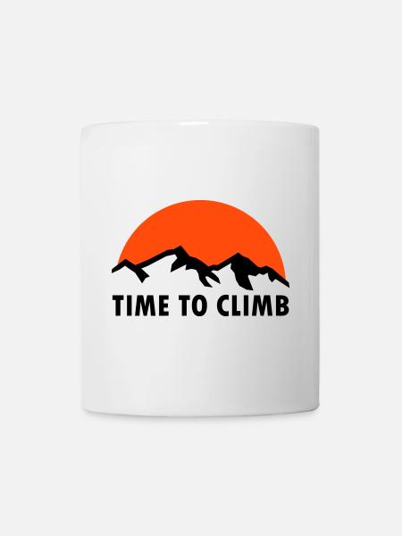 Time to climb (mountains, sun) - Mug - white