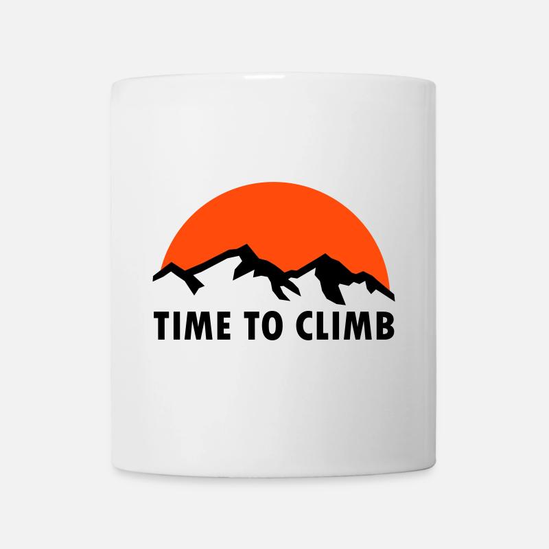Time to climb (mountains, sun) - Mug - white