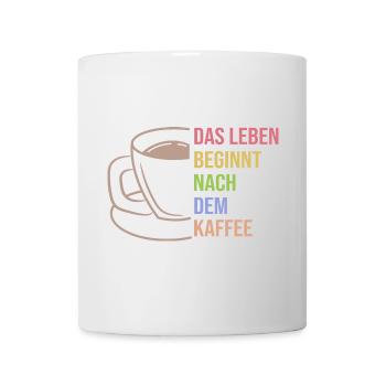 Kaffee Trinken Koffein Kaffeetasse Statement - Tasse - Weiß - Vorne