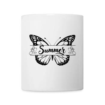 Motif d’été avec papillon, femmes cadeaux - Mug blanc - blanc - Devant