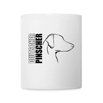 DEUTSCHER PINSCHER Profil Hunde Hund Wilsigns - Tasse - Weiß - Vorne