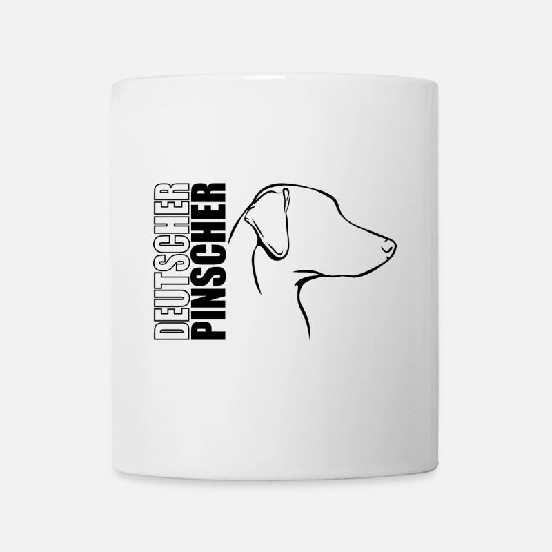 DEUTSCHER PINSCHER Profil Hunde Hund Wilsigns - Tasse - Weiß