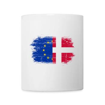 EU Dänemark Flagge Fusion - Tasse - Weiß - Vorne