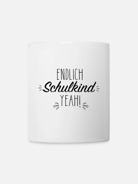 Endlich Schulkind yeah - Tasse - Weiß