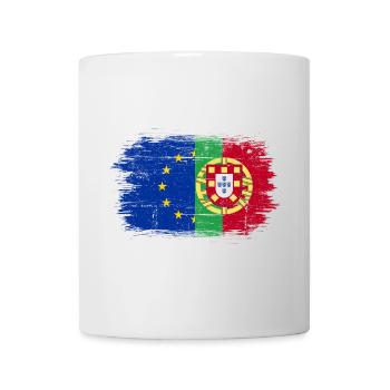 EU Portugal Unity Brush Flag - Mug - white - Front