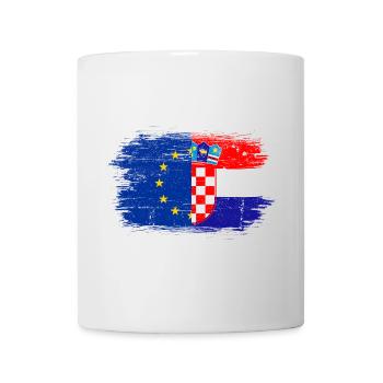 EU Kroatien Flagge Fusion - Tasse - Weiß - Vorne