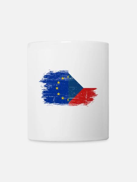 Eu europe czech republic flag - Mug - white