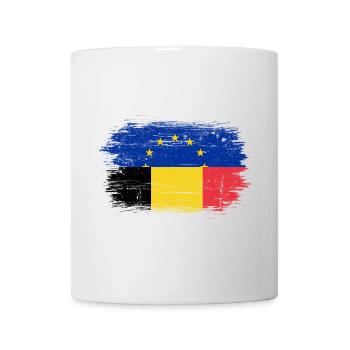 EU Rumänien Flagge Fusion - Tasse - Weiß - Vorne