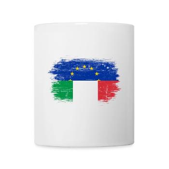 UE Italie Pinceau Drapeau Fusion - Mug blanc - blanc - Devant