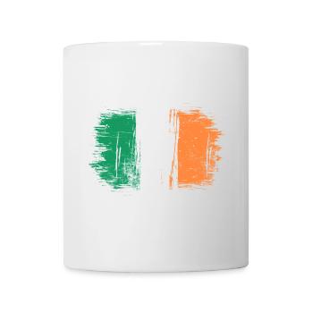 Pinselstrich der irischen Flagge - Tasse - Weiß - Vorne