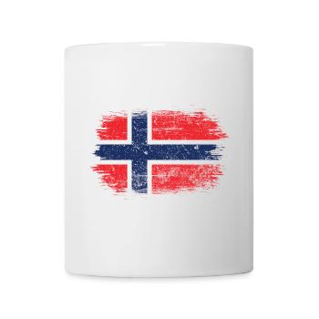 Norway Flag Brushstroke Cross - Mug - white - Front