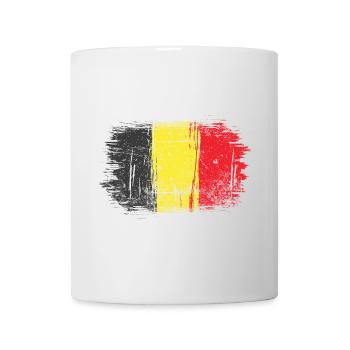 Pinselstrich Belgische Flagge - Tasse - Weiß - Vorne